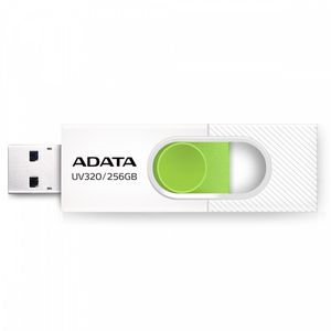 ADATA AUV320 256GB USB Flash Drive, White/Green ADATA