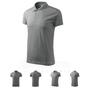 Polo marškinėliai MALFINI Single J. Dark Gray Melange, unisex