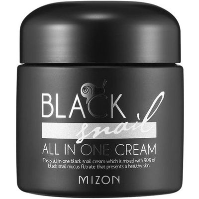 Mizon Black Snail All In One Cream Daugiafunkcinis veido kremas su juodųjų sraigių filtratu, 75 ml