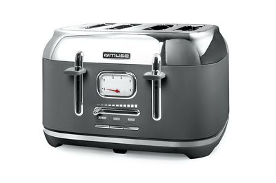 Skrudintuvas Muse Bread Toaster MS-131DG Power 1800 W Number of slots 4 Housing material Stainless Steel