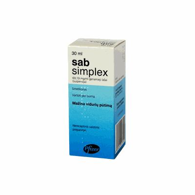 Sab Simplex 69,19 mg/ml geriamieji lašai 30 ml