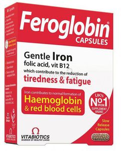 Maisto papildas FEROGLOBIN-B12 N30