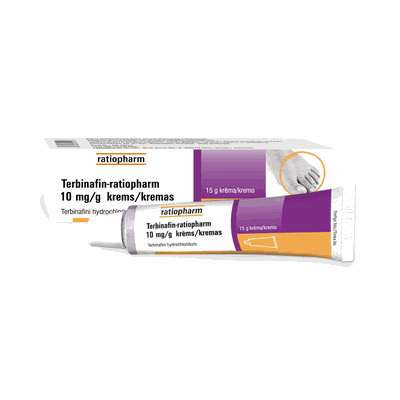 Terbinafin-ratiopharm 10 mg/g kremas 15 g