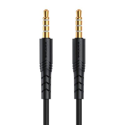 Vipfan L04 1m mini jack 3.5mm AUX cable, gold plated (black)