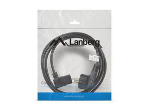 Lanberg Cable power CEE 7/7 - IEC 320 C13 right angle VDE 1.8M black