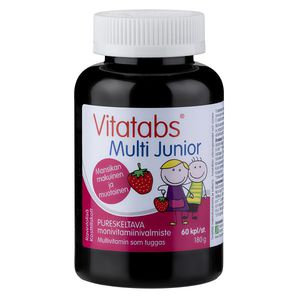 Hankintatukku Vitatabs Multi Junior Kramtomi braškių skonio vitaminų guminukai vaikams, 60vnt