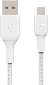 Belkin USB-C/USB-A Cable 2m braided, white CAB002bt2MWH