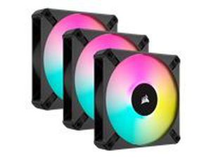 CORSAIR AF ELITE Series AF120 RGB ELITE 120mm Fluid Dynamic RGB Fan with AirGuide Triple Pack with Lighting Node CORE