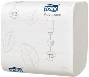 Tualetinis popierius TORK T3 Advanced, baltas, 2 sluoksniai, 252 lapeliai, 1 vnt., 114277