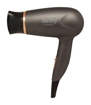 Plaukų džiovintuvas Camry Hair Dryer CR 2261 1400 W, Number of temperature settings 2, Metallic Grey/Gold