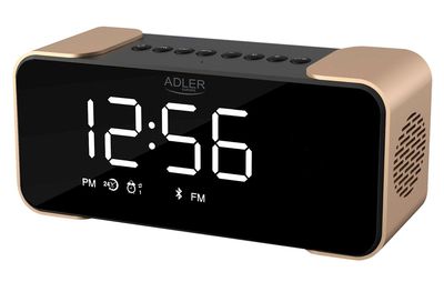 Radijo imtuvas Adler Wireless alarm clock with radio AD 1190 AUX in, Copper/Black, Alarm function