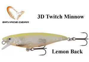 Vobleris Savage Gear 3D Twitch Minnow Lemon Back 6.6 cm