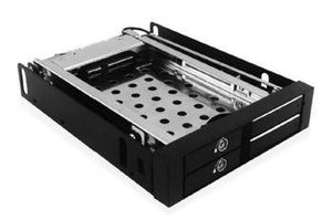 ICY BOX IB-2227StS Mobile Rack for 2x2.5 SATA HDD or SSD Black