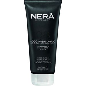 NERA 08 Shower-Shampoo With Bergamot &amp; Myrtle Extracts Plaukų ir kūno prausiklis su bergamočių ir dilgėlių ekstraktais, 200ml