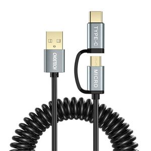 2in1 USB cable Choetech USB-C / Micro USB, (black)