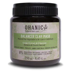 OHANIC Clay Balancer Mask Kaukė riebiai galvos odai, 250 ml 