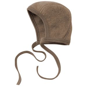 Engel merino vilnos kepurė su raišteliais Walnut Melange, ruda