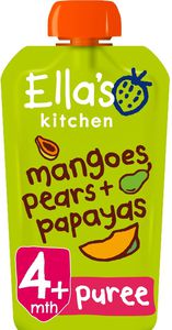 ELLA'S KITCHEN ekologiška mangų, kriaušių ir papajų tyrelė