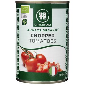 Konservuoti smulkinti pomidorai, ekologiški
