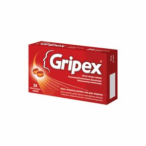 GRIPEX 325 mg/30 mg/10 mg plėvele dengtos tabletės N24