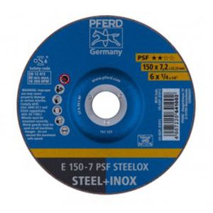 Agresyvaus šlifavimo diskas PFERD E150-7 A24 L PSF