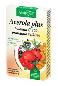 Maisto papildas Alsiroyal Acerola Plus Vitamin C N30