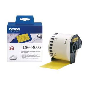 Brother DK-44605, 62mm x 30.48m Removable adhesive labels - yellow - Roll Brother