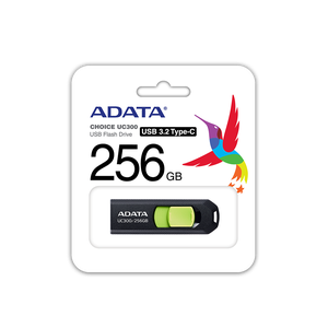 ADATA FlashDrive UC300 256 GB, USB 3.2 Gen 1, Black/Green