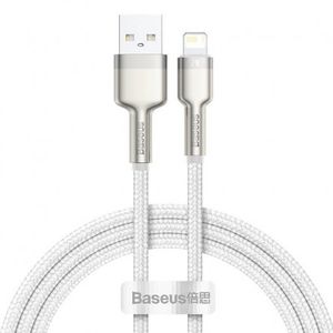 Baseus Cafule Metal USB to Lightning 2.4A Data Cable, White - kabelis