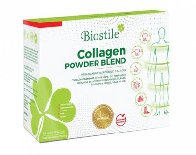 Maisto papildas BIOSTILE Collagen Powder Blend hidrolizuotas kolagenas iš 5 skirtingų šaltinių N30