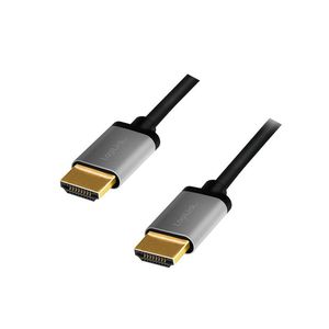LogiLink HDMI cable 4K/60Hz, alu , black, 1m