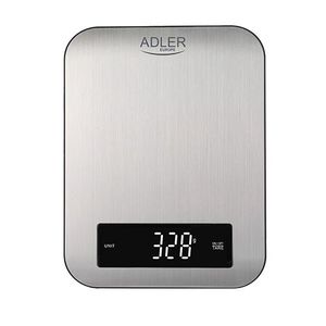 Virtuvinės svarstyklės Adler Kitchen scale AD 3174	 Maximum weight (capacity) 10 kg, Graduation 1 g, Display type LED, Inox