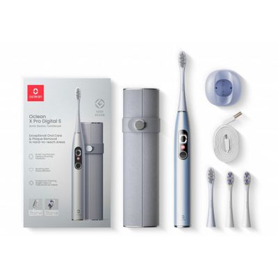 Xiaomi Oclean Electric Toothbrush X Pro Digital Set Silver - elektrinis dantų šepetėlis