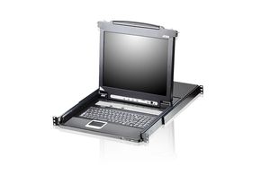 Komutatorius Aten CL5708N 8-Port PS/2-USB VGA 19" LCD KVM Switch with Daisy-Chain Port and USB Peripheral Support