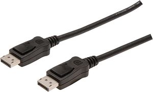 Digitus Connection Cable DisplayPort with snaps 1080p 60Hz FHD Type DP / DP M / M black 3m