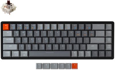 Keychron K6 65% bevielė mechaninė klaviatūra (ANSI, RGB, Hot-Swap, Gateron G Pro Brown Switch)