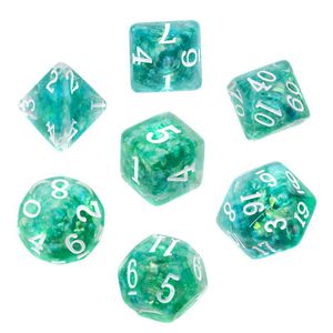 REBEL RPG dice set - Dense core - Mint (white numbers)