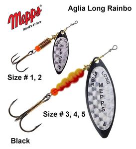 Sukriukė Mepps Aglia Long Rainbow Black 4.5 g