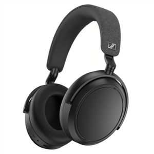 Sennheiser Momentum 4 (M4AEBT) juodos bevielės Bluetooth ausis uždengiančios ausinės su mikrofonu | Naujas prisitaikantis triukšmo slopinimo ir skaidrumo režimai