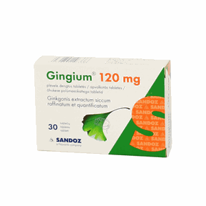 Gingium 120 mg plėvele dengtos tabletės N30