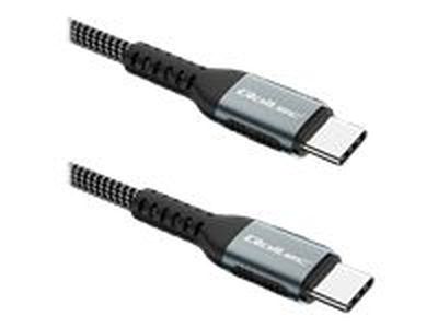 QOLTEC 52357 USB 2.0 type C Cable USB 2.0 type C 100W QC 3.0 PD 1m Black