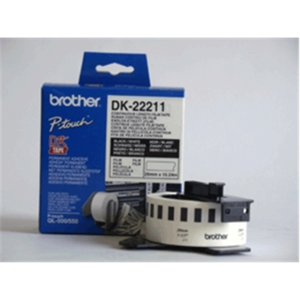Brother DK-22211 Continuous Length Paper Label Black, White DK 15.24 m 29mm