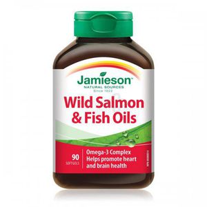 Žuvų taukai JAMIESON WILD SALMON FISH OIL 1000mg N90