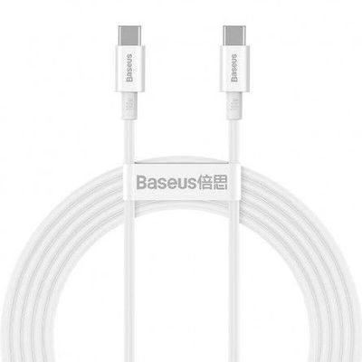 Baseus Superior Series USB-C to USB-C Cable, 2m, 100W, White - greito įkrovimo kabelis