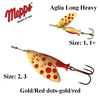 Sukriukė Mepps Aglia Long Heavy Gold/Red Dots-Gold/Red 8 g