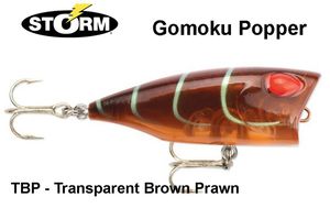 Vobleris Storm Gomoku Popper GPO Transparent Brown Prawn 4 cm