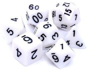 REBEL RPG Dice Set - Matte - White