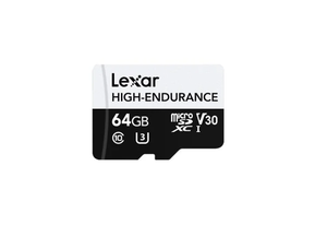 Atminties kortelė Lexar Flash Memory Card High-Endurance 64GB microSDHC Flash memory class UHS-I
