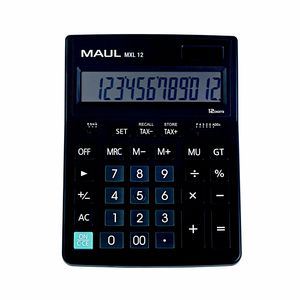 Stalinis skaičiuotuvas MAUL MXL 12, 12 skaitmenų ektanas, su tax funkcija