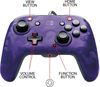 PDP Faceoff Deluxe+ Audio Wired Controller - Purple Camo